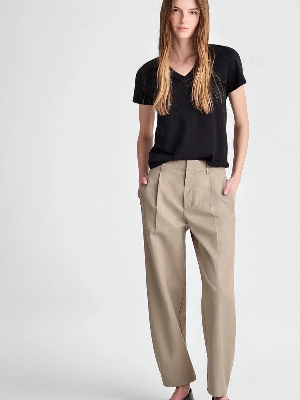 NWT Madewell The Barrel-Leg Pant in Drapey Twill in Fawn size 26